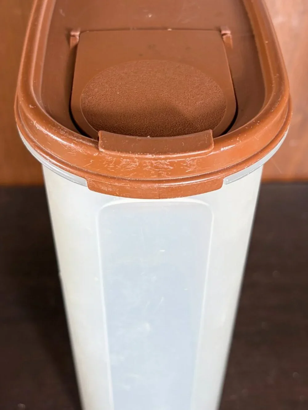 3 Vintage Tupperware Modular Mates Food Storage Containers Sheer Plastic Brown